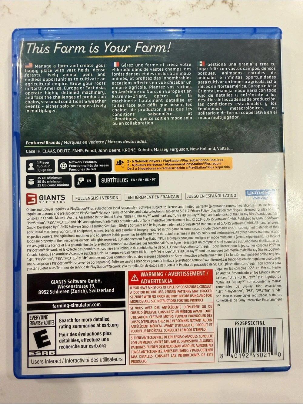 Farming Simulator 25 (PS5) - New in Box